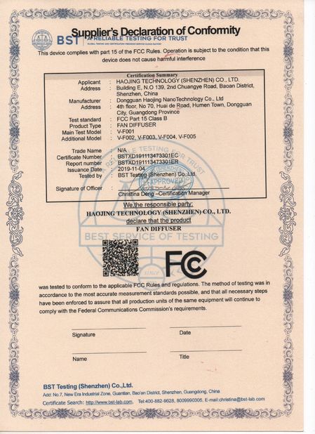 China Haojing Technology (Shenzhen) Co., Ltd Certificações